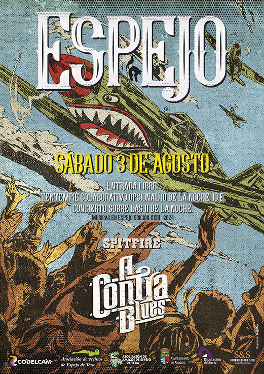 ESPEJO 2024 Concierto sábado 3 de agosto 2024 - A Contra Blues - Cartel P